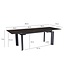 Wohnling Eetkamertafel 180x95x77 cm Glaskeramiek Eettafel Zwart, Keukentafel Uitschuifbaar tot 240 cm, Glazen Tafel Groot, Eettafel Eetkamer Rechthoekig met Metalen Poten