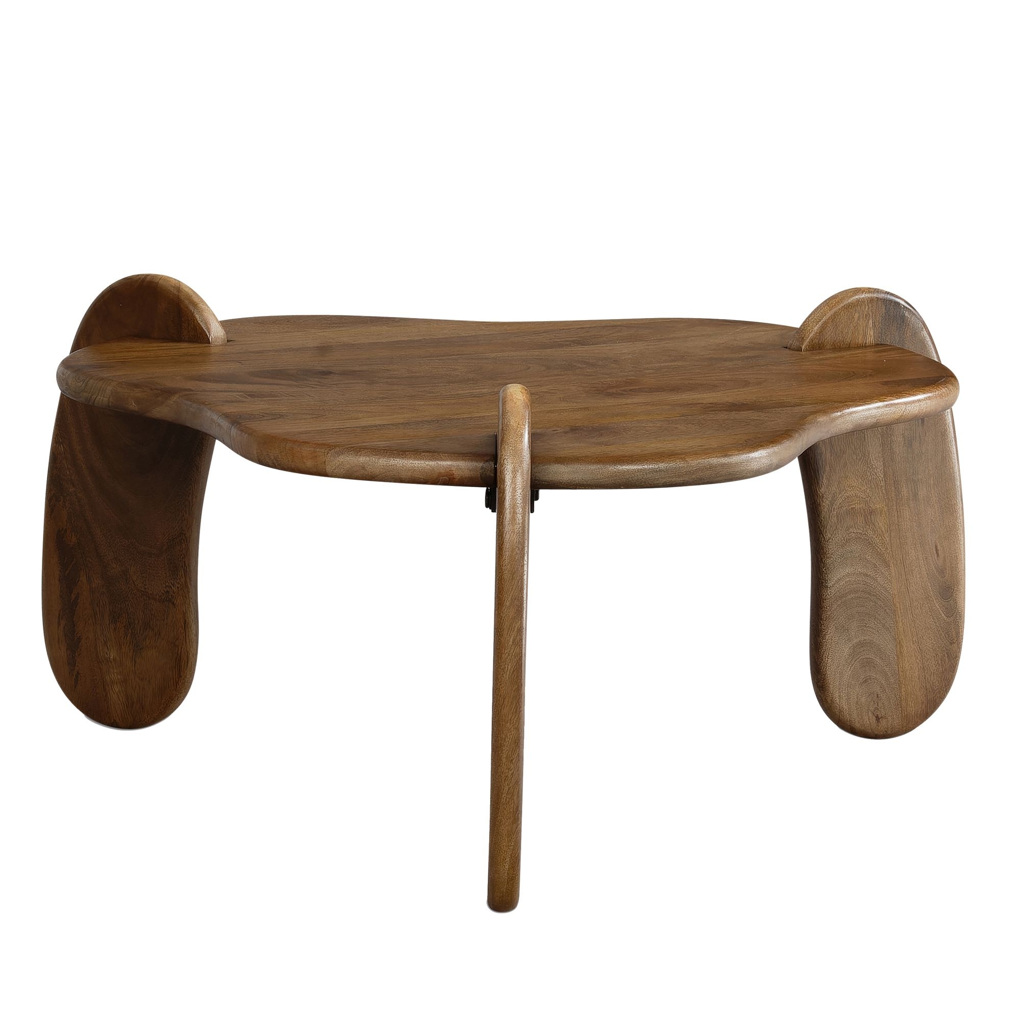 Salontafel walnoot massief hout 78 cm
