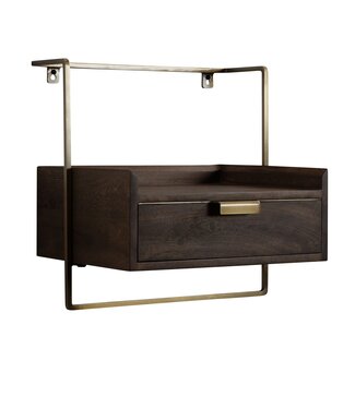 Wohnling Nachtkastje bruin mangowood hangend 44 cm