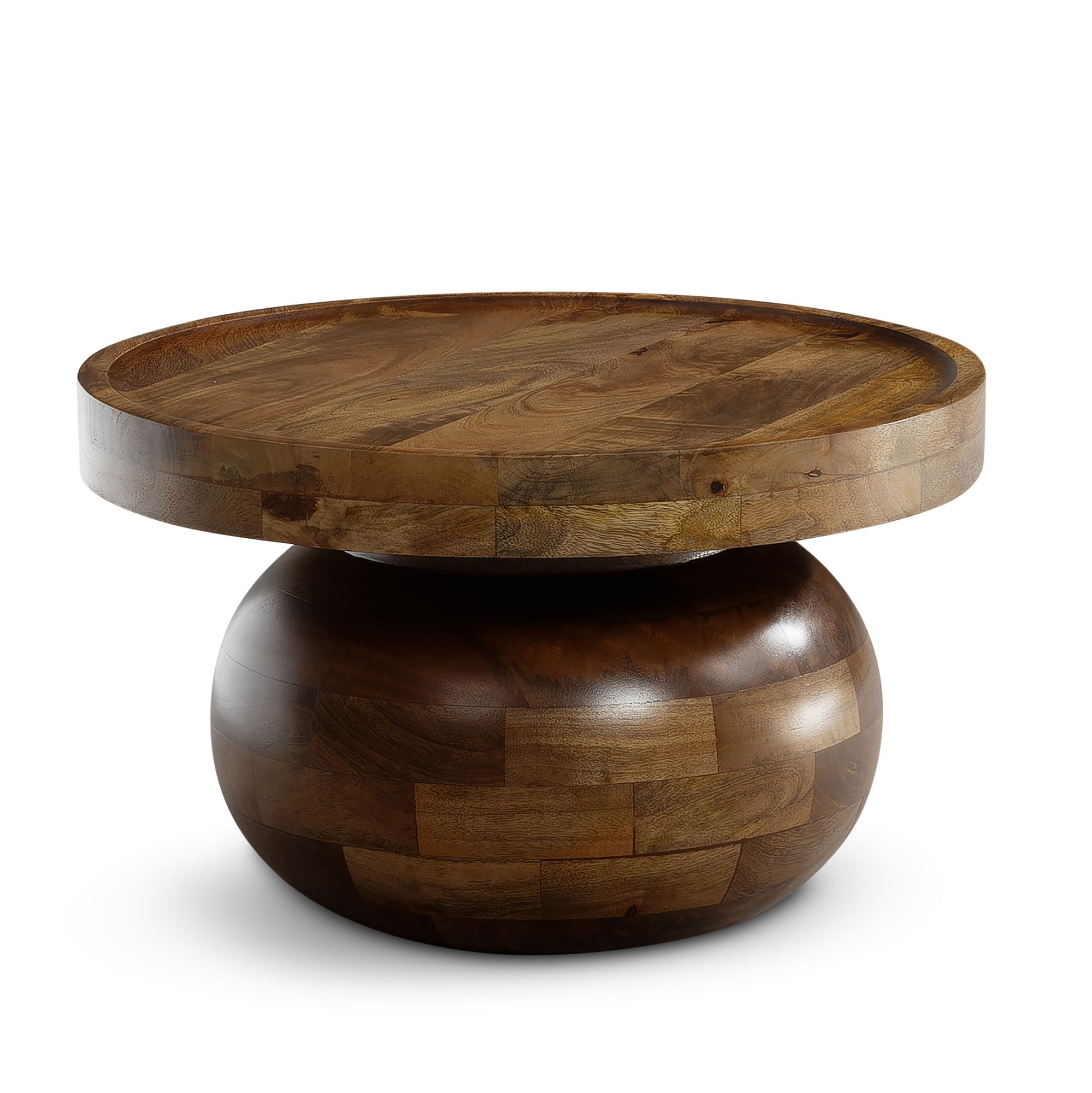 Salontafel walnoot rond massief 50 cm