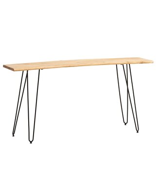 Wohnling Bureau zwart acaciahout 150 cm breed - WL7.162