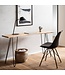 Wohnling Bureau 150x36x75 cm Acacia Massief Hout / Metaal Computerbureau Boomrand, Thuiskantoor Kantoorbureau Massief met Haarspeldpoten in Zwart, Houten Tafel Smal Laptoptafel Studeerkamer