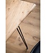 Wohnling Bureau 150x36x75 cm Acacia Massief Hout / Metaal Computerbureau Boomrand, Thuiskantoor Kantoorbureau Massief met Haarspeldpoten in Zwart, Houten Tafel Smal Laptoptafel Studeerkamer