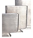 Wohnling Decoratieve Vaas Set van 3 Aluminium Zilveren Bloemenvaas Modern, Decoratieve Vaas Vierkant 3-delig voor Bloemen, Aluminium Tafelvaas Woondecoratie Metalen Tafeldecoratie Handgemaakt
