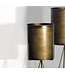 Wohnling bloempot set van 2 metalen plantenbakken goud met frame, design ijzeren plantenbak rond, bloempot plantenbak binnen hoog