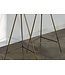 Wohnling bloempot set van 2 metalen plantenbakken goud met frame, design ijzeren plantenbak rond, bloempot plantenbak binnen hoog
