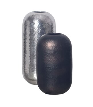 Wohnling Vaas zwart aluminium cilinder set 2 - WL7.172