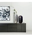 Wohnling Decoratieve Vaas Set van 2 Aluminium Zilver Zwart-Brons Bloemenvaas Modern, Decoratieve Vaas Gehamerd Rond 2-delig voor Bloemen, Aluminium Tafelvaas Cilinder Woondecoratie Tafeldecoratie Handgemaakt