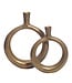 Wohnling Decoratieve Vaas Set van 2 Aluminium Goud Donut Bloemenvaas Modern, Decoratieve Vaas Rond 2-delig voor Bloemen, Aluminium Tafelvaas Huisdecoratie Tafeldecoratie Handgemaakt