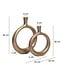 Wohnling Decoratieve Vaas Set van 2 Aluminium Goud Donut Bloemenvaas Modern, Decoratieve Vaas Rond 2-delig voor Bloemen, Aluminium Tafelvaas Huisdecoratie Tafeldecoratie Handgemaakt