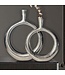 Wohnling Decoratieve Vaas Set van 2 Aluminium Zilver Donut Bloemenvaas Modern, Decoratieve Vaas Rond 2-delig voor Bloemen, Aluminium Tafelvaas Woondecoratie Tafeldecoratie Handgemaakt
