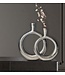 Wohnling Decoratieve Vaas Set van 2 Aluminium Zilver Donut Bloemenvaas Modern, Decoratieve Vaas Rond 2-delig voor Bloemen, Aluminium Tafelvaas Woondecoratie Tafeldecoratie Handgemaakt