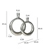 Wohnling Decoratieve Vaas Set van 2 Aluminium Zilver Donut Bloemenvaas Modern, Decoratieve Vaas Rond 2-delig voor Bloemen, Aluminium Tafelvaas Woondecoratie Tafeldecoratie Handgemaakt