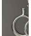 Wohnling Decoratieve Vaas Set van 2 Aluminium Zilver Donut Bloemenvaas Modern, Decoratieve Vaas Rond 2-delig voor Bloemen, Aluminium Tafelvaas Woondecoratie Tafeldecoratie Handgemaakt