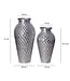 Wohnling Decoratieve Vaas Set van 2 Aluminium Zilver Amphora Bloemenvaas Modern, Decoratieve Vaas Rond 2-delig voor Bloemen, Aluminium Tafelvaas Woondecoratie Metalen Tafeldecoratie Handgemaakt