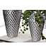 Wohnling Decoratieve Vaas Set van 2 Aluminium Zilver Amphora Bloemenvaas Modern, Decoratieve Vaas Rond 2-delig voor Bloemen, Aluminium Tafelvaas Woondecoratie Metalen Tafeldecoratie Handgemaakt