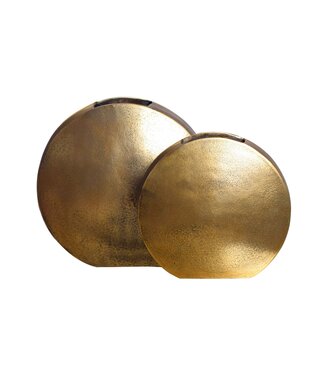 Wohnling Vaas goud aluminium rond set 2 - WL7.179