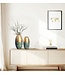 Wohnling Decoratieve Vaas Set van 2 Aluminium Goud Patina Bloemenvaas Modern, Decoratieve Vaas Geperforeerd Rond 2-delig voor Bloemen, Aluminium Tafelvaas Woondecoratie Tafeldecoratie Handgemaakt