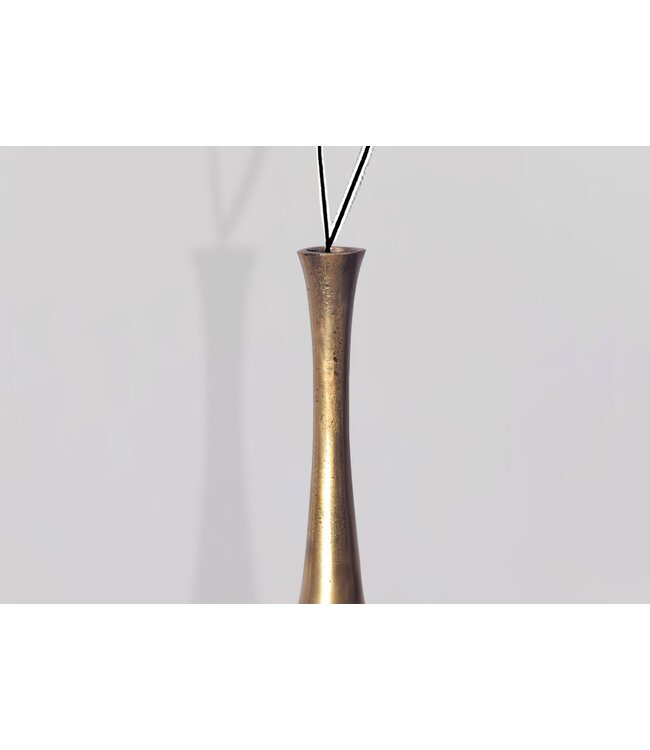 Wohnling Decoratieve Vaas FLES L 100 cm Aluminium Goud Bloemenvaas Modern Groot, Decoratieve Vaas Extravagant voor Bloemen, XXL Aluminium Vloervaas Metaal Huisdecoratie Handgemaakt