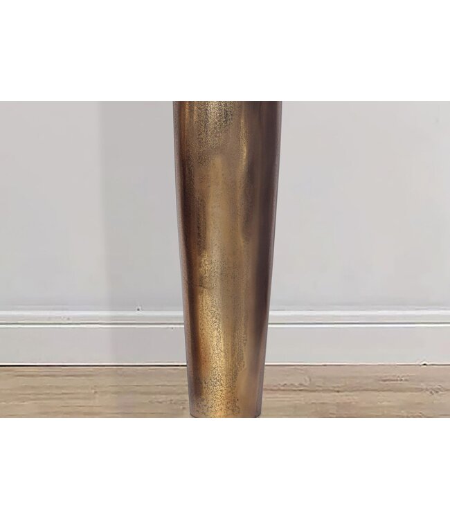 Wohnling Decoratieve Vaas FLES L 100 cm Aluminium Goud Bloemenvaas Modern Groot, Decoratieve Vaas Extravagant voor Bloemen, XXL Aluminium Vloervaas Metaal Huisdecoratie Handgemaakt