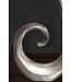 Wohnling Decoratieve vaas 100 cm Aluminium Zilveren spiraalvormige bloemenvaas Modern groot, decoratieve vaas extravagant voor bloemen, XXL aluminium vloervaas metaal huisdecoratie handgemaakt