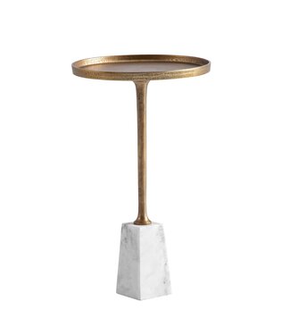 Wohnling Bijzettafel wit marmer 34x34x58 cm - WL7.207