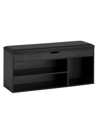 Wohnling Bank zwart kunstleer 104 cm breed - WL7.222