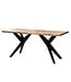 Wohnling Eetkamertafel 160x80x76 cm Acacia Massief Hout Metaal Eettafel Loft Stijl, Keukentafel met Metalen Poten, Houten Tafel Industrieel Groot, Eettafel Eetkamer Rechthoekig