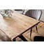 Wohnling Eetkamertafel 160x80x76 cm Acacia Massief Hout Metaal Eettafel Loft Stijl, Keukentafel met Metalen Poten, Houten Tafel Industrieel Groot, Eettafel Eetkamer Rechthoekig