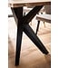Wohnling Eetkamertafel 160x80x76 cm Acacia Massief Hout Metaal Eettafel Loft Stijl, Keukentafel met Metalen Poten, Houten Tafel Industrieel Groot, Eettafel Eetkamer Rechthoekig