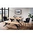 Wohnling Eetkamertafel 180x90x76 cm Acacia Massief Hout Metaal Eettafel Loft Stijl, Keukentafel met Metalen Poten, Houten Tafel Industrieel Groot, Eettafel Eetkamer Rechthoekig