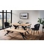 Wohnling Eetkamertafel 200x100x76 cm Acacia Massief Hout Metaal Eettafel Loft Stijl, Keukentafel met Metalen Poten, Houten Tafel Industrieel Groot, Eettafel Eetkamer Rechthoekig