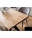 Wohnling Eetkamertafel 200x100x76 cm Acacia Massief Hout Metaal Eettafel Loft Stijl, Keukentafel met Metalen Poten, Houten Tafel Industrieel Groot, Eettafel Eetkamer Rechthoekig