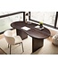 Wohnling Bureau 180x90x75 cm Acacia Massief Houten Computerbureau Retro, Thuiskantoor Bureau Massief Niervorm in Donkerbruin, Houten Tafel Laptoptafel Studie
