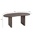 Wohnling Bureau 180x90x75 cm Acacia Massief Houten Computerbureau Retro, Thuiskantoor Bureau Massief Niervorm in Donkerbruin, Houten Tafel Laptoptafel Studie