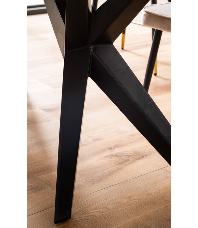 Wohnling Bureau 160x80x76 cm Massief acaciahouten computerbureau in loftstijl, thuiskantoorbureau met metalen poten, grote industriële houten tafel, rechthoekige laptoptafel voor studeerkamer