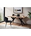 Wohnling Bureau 180x90x76 cm Acacia Massief Houten Computerbureau Loft Stijl, Thuiskantoor Bureau met Metalen Poten, Grote Industriële Houten Tafel, Rechthoekige Laptoptafel voor Studeerkamer
