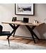 Wohnling Bureau 200x100x76 cm Acacia Massief Houten Computerbureau Loft Stijl, Thuiskantoor Bureau met Metalen Poten, Grote Industriële Houten Tafel, Rechthoekige Laptoptafel voor Studeerkamer