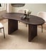 Wohnling Eettafel 180x90x75 cm Acacia Massief Hout Donkerbruin Eettafel Modern, Keukentafel Massief Niervorm, Houten Tafel Eetkamer, Grote Eettafel Hout
