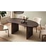 Wohnling Eettafel 180x90x75 cm Acacia Massief Hout Donkerbruin Eettafel Modern, Keukentafel Massief Niervorm, Houten Tafel Eetkamer, Grote Eettafel Hout