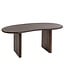 Wohnling Eettafel 180x90x75 cm Acacia Massief Hout Donkerbruin Eettafel Modern, Keukentafel Massief Niervorm, Houten Tafel Eetkamer, Grote Eettafel Hout
