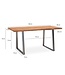 Wohnling bureau 160x80x76 cm acacia massief hout / metaal computertafel boomrand, thuiskantoor kantoortafel massief met trapeziumvormige poten in chroom, houten tafel laptoptafelstudie