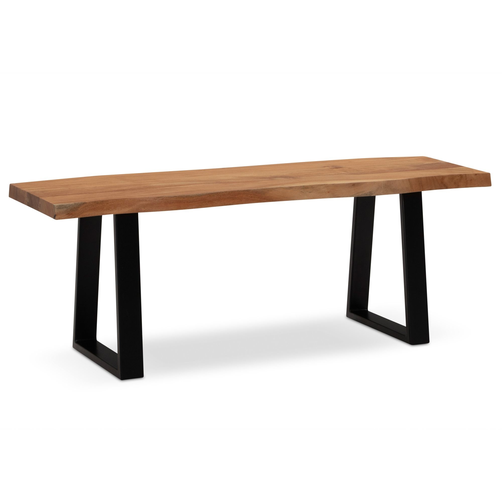 Bank acaciahout zwart 120 cm breed Zwart