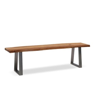 Wohnling Eetkamerbank acaciahout chroom 120 cm - WL7.293