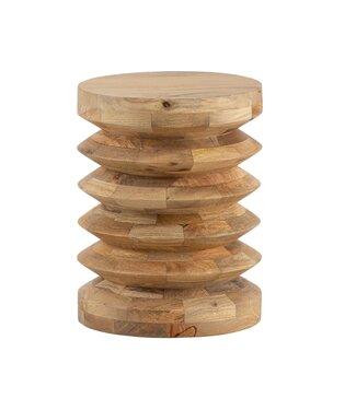 Wohnling Bijzettafel mangohout bruin 35x35 cm - WL7.306