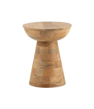 Wohnling Bijzettafel mangohout bruin 37x37 cm - WL7.307
