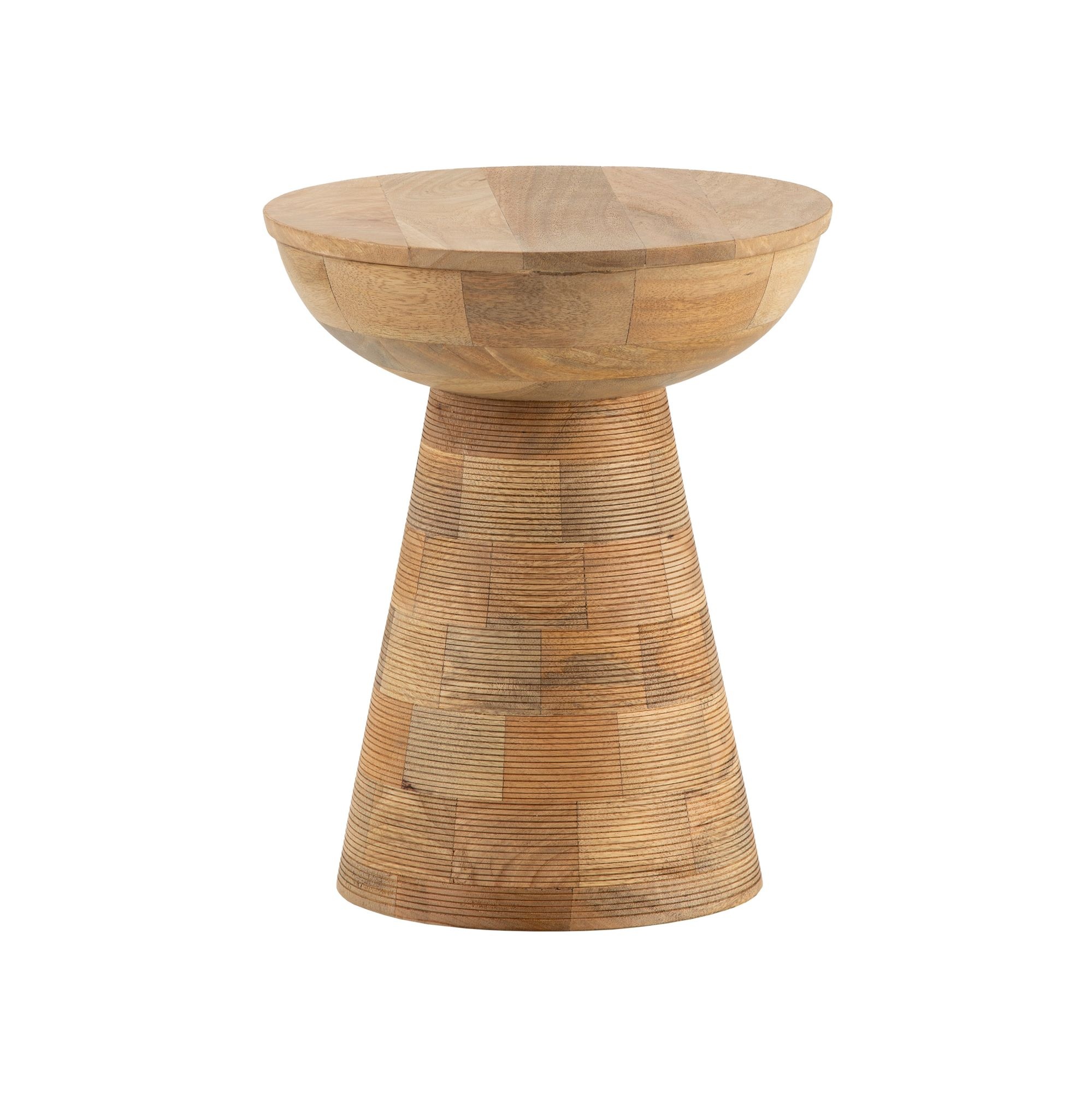 Bijzettafel mangohout bruin 37x37 cm