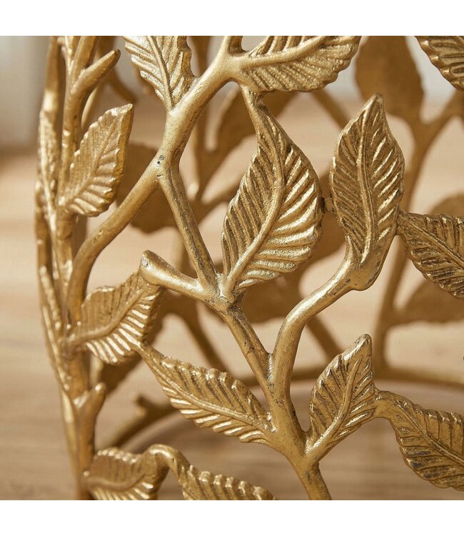 Wohnling Bijzettafel 40cm Goud met wit marmeren tafelblad - Kleine ronde salontafel - Moderne aluminium banktafel - Aluminium woonkamertafel - Design tafel metalen frame Handgemaakt