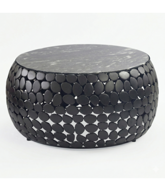 Wohnling Salontafel zwart marmer 65x65 cm - WL7.358