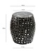 Wohnling Design Bijzettafel rond 40cm van zwart aluminium & marmeren tafelblad – Aluminium Salontafel – Metalen Woonkamertafel – Handgemaakte Decoratieve Tafel